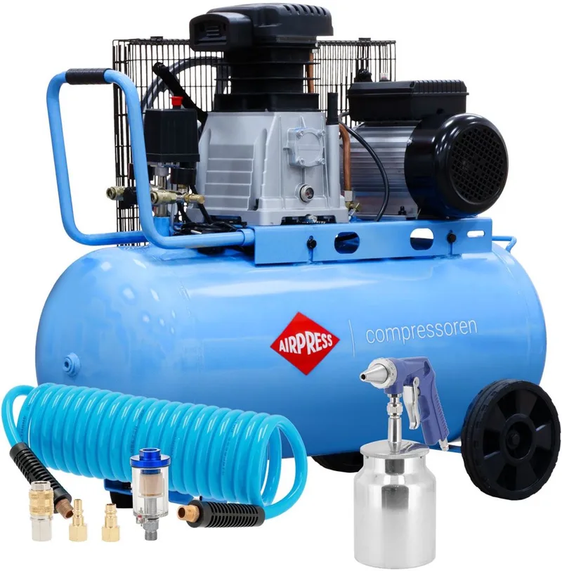 Compressor met accessoires van AIRPRESS – productafbeelding