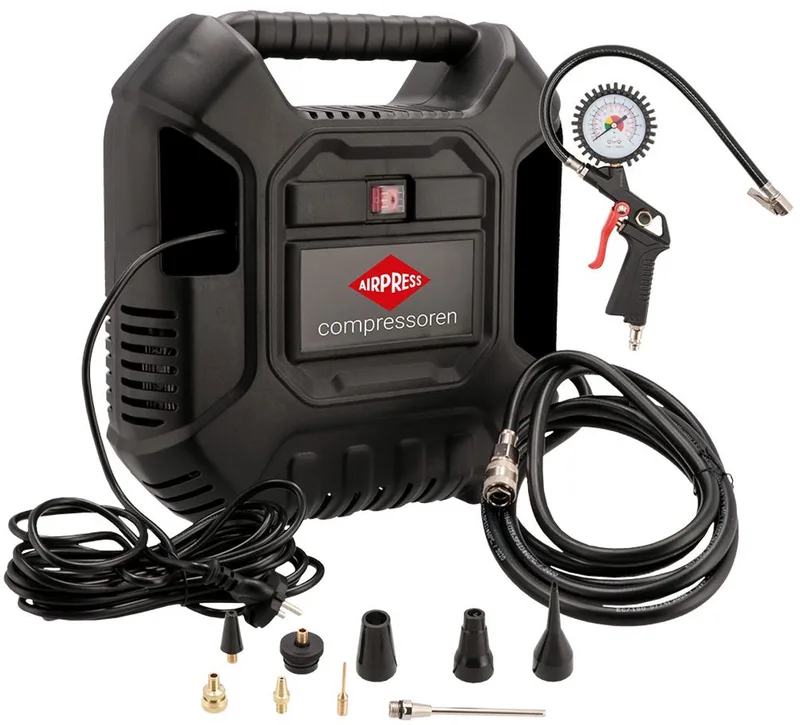 Olievrije compressor HLO 180 8 bar 150 l/min met accessoires de Airpress, Noir – image du produit