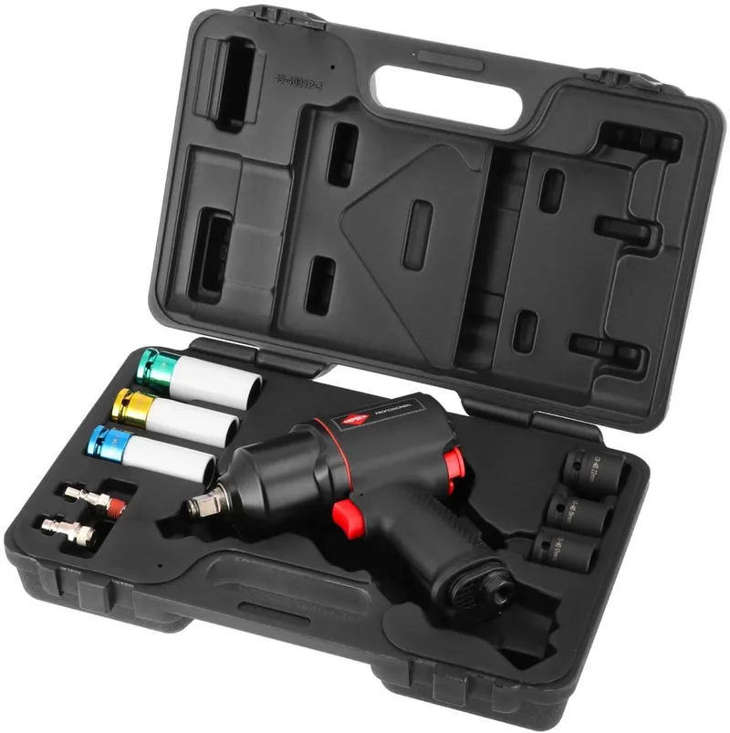 Pneumatische Slagmoersleutel 1800 Nm 1/2 +/- 225 l/min inclusief 6 doppen fra Airpress – produktbillede