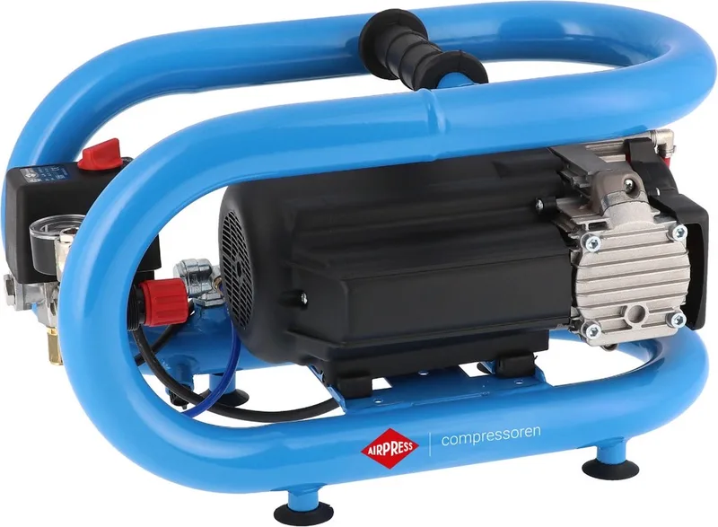 Stille Olievrije Compressor LMO 3-210 10 bar 0.7 pk/0.5 kW 125 l/min 3 l de Airpress, Bleu – image du produit