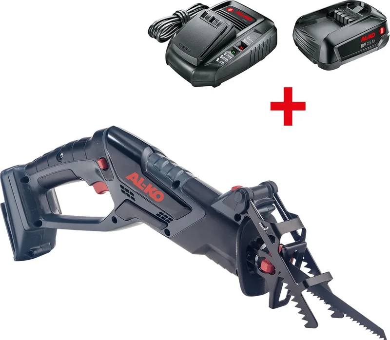 PS 1815 kit (set met batterij en lader) - 18V Accu Reciprozaag - Compatibel met Bosch 18V van AL-KO – productafbeelding