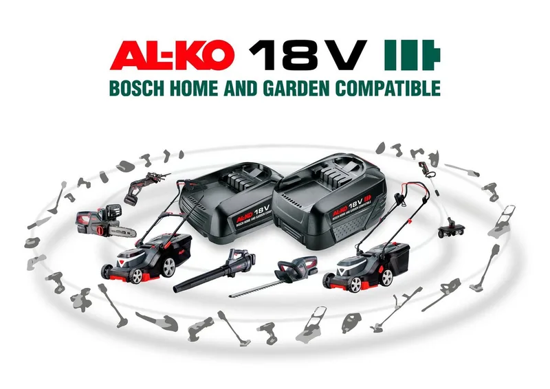 Teleskop-Heckenschere 18 V BOSCH HOME AND GARDEN COMPATIBLE HTA 1845, 45 cm Schnittlänge by AL-KO, Grey – product image 4 of 5