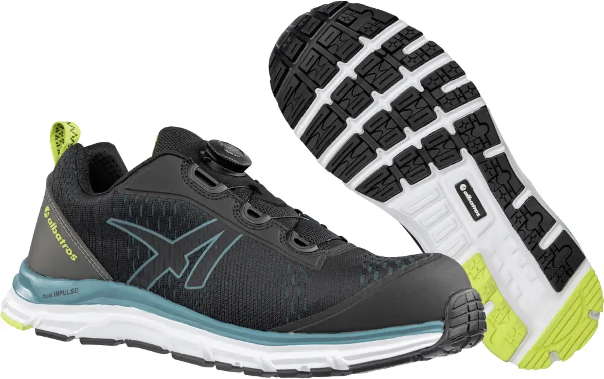 AER55 IMPULSE BLACK BLUE QL LOW S1PS ESD FO HRO SR 647502241000038 Veiligheidsschoenen S1PS Schoenmaat (EU): 38 1 paar van Albatros, Zwart, Blauw – productafbeelding