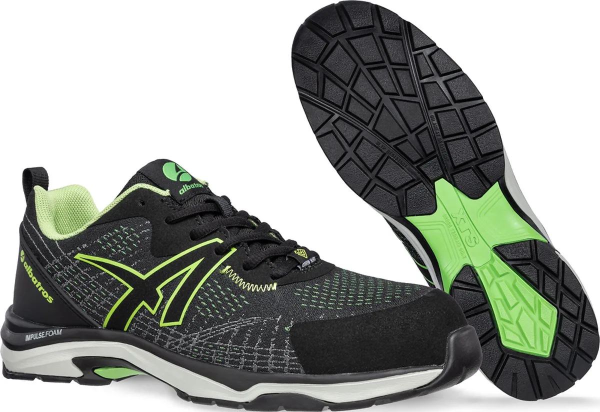 Albatros 646300 Splendid Green Low S1p werkschoenen fra Albatros, Sort, Grå, Grøn, 43 – produktbillede