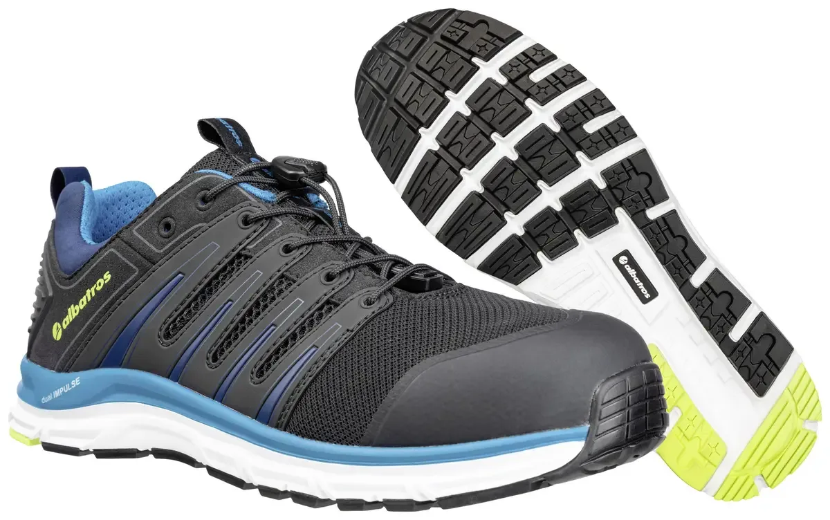 BREEZE IMPULSE LOW S1P ESD HRO SRA 647520241000039 Veiligheidsschoenen S1 Schoenmaat (EU): 39 1 paar van Albatros, Zwart, Blauw – productafbeelding