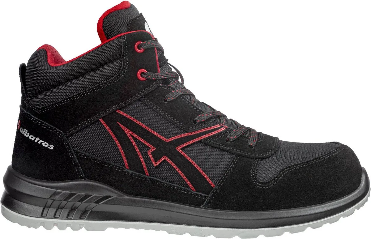 Clifton Mid S3 638700 - Zwart/Rood de Albatros, Noir, Rouge, 44 – image du produit