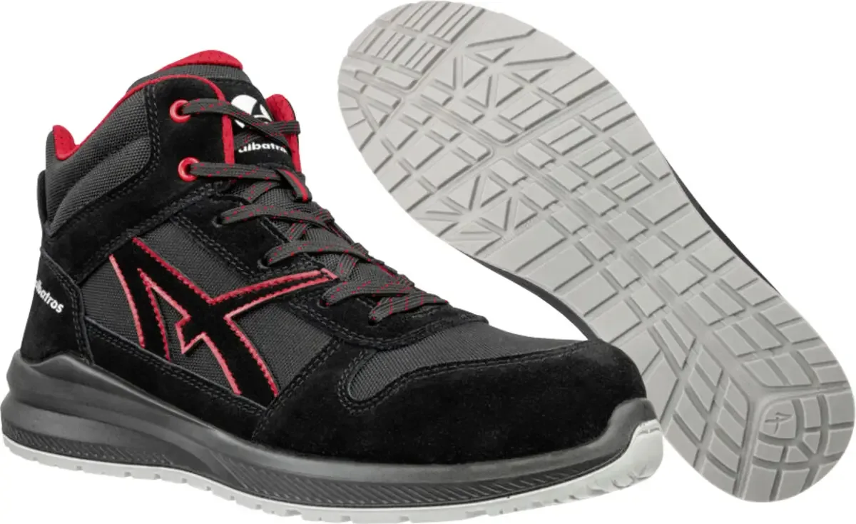CLIFTON MID S3L ESD FO SR 638700210000048 Veiligheidsschoenen S3L Schoenmaat (EU): 48 1 paar van Albatros, Zwart, Rood – productafbeelding