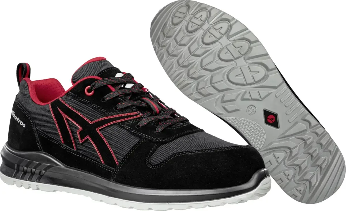 CLIFTON ST LOW O2 ESD FO SR 649020210000039 Werkschoenen O2 Schoenmaat (EU): 39 1 paar von Albatros, Schwarz, Rot – Produktbild