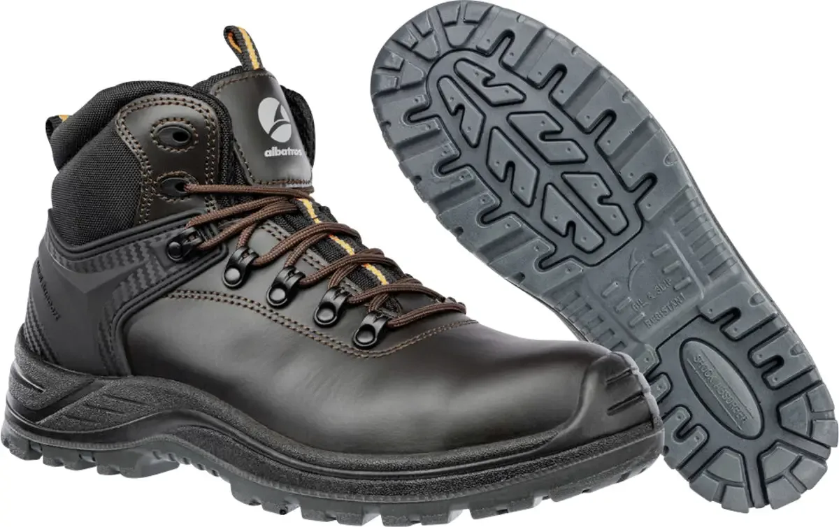 ENDURANCE MID S3 SRC 631320493000041 Veiligheidsschoenen S3 Schoenmaat (EU): 41 Bruin, Zwart 1 paar fra Albatros, Brun, Sort – produktbillede