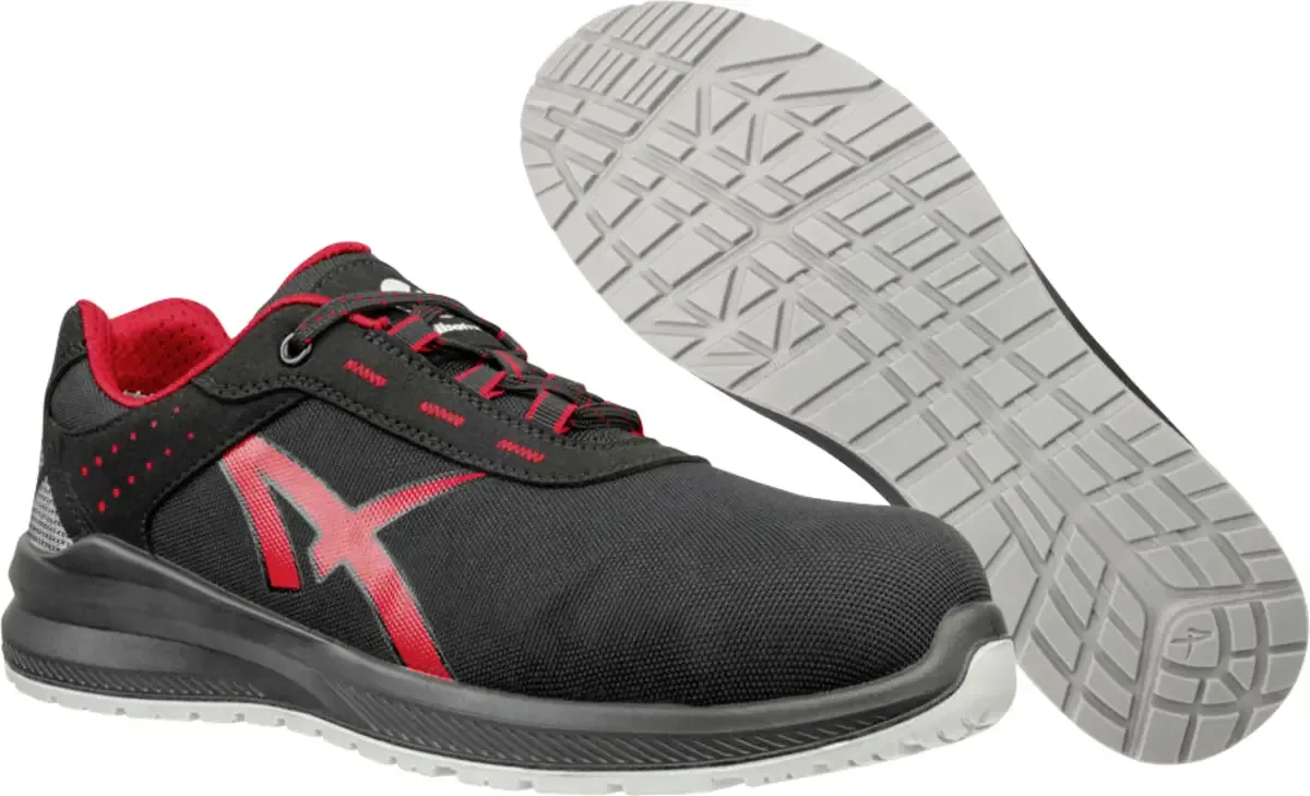 GRID LOW S3L ESD FO SR 648710210000048 Sicherheitsschuh S3L Schuhgröße (EU): 48 Schwarz/Rot 1 Paar von Albatros, Schwarz, Rot – Produktbild