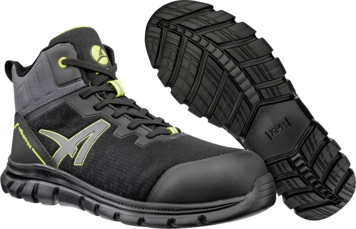 HELIUM BLK/YELLOW MID S3S SR 637280263000046 Berufsschuh S3S Schuhgröße (EU): 46 Schwarz-Gelb 1 Paar von Albatros, Zwart-geel – Produktbild
