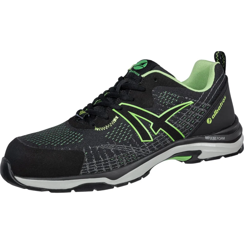 Sicherheitsschuh SPLENDID GREEN GH LOW S1P ESD HRO SRC, schwarz/grün de Albatros, 45 – image du produit
