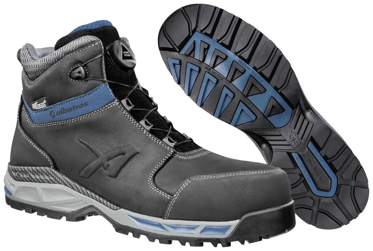 TOFANE BLACK QL CTX MID S3 ESD WR HRO SRC 638500256000044 Hoge veiligheidsschoenen S3 Schoenmaat (EU): 44 1 paar van Albatros, Zwart, Blauw – productafbeelding
