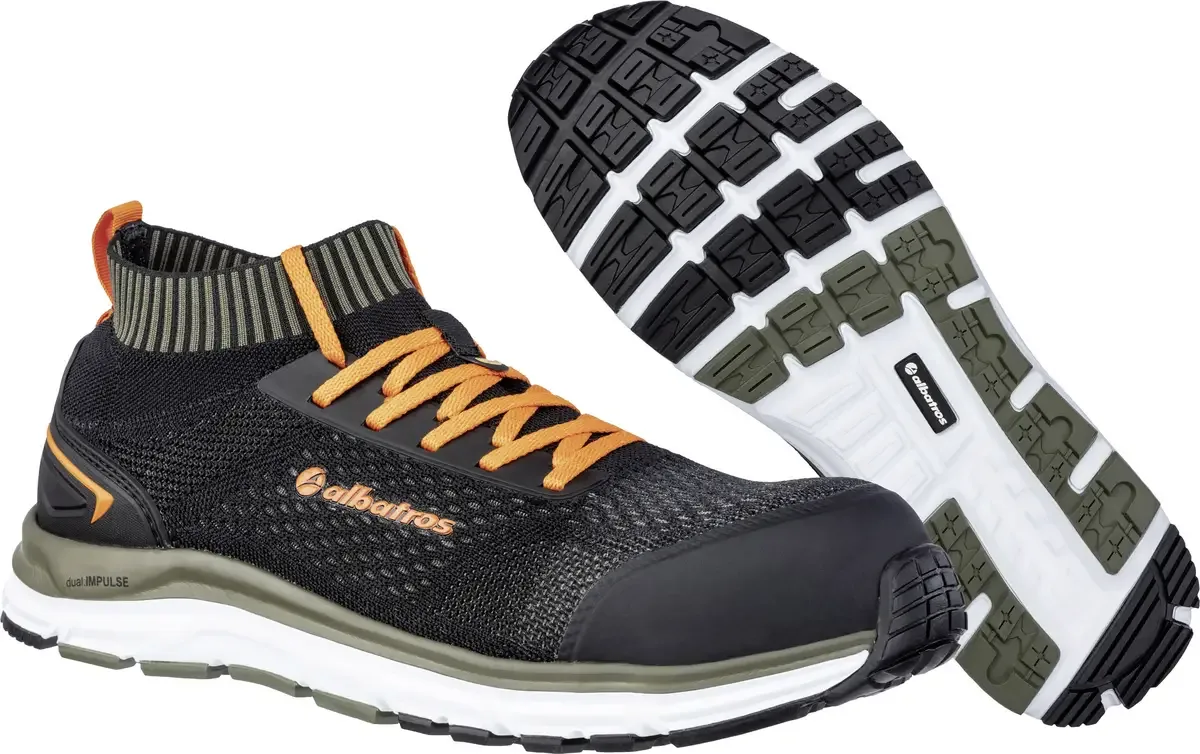 ULTIMATE IMPULSE OLIVE LOW 646730-40 Veiligheidsschoenen ESD S1P Schoenmaat (EU): 40 Zwart, Olijf, Oranje 1 stuk(s) van Albatros, Zwart, Olijf, Oranje – productafbeelding