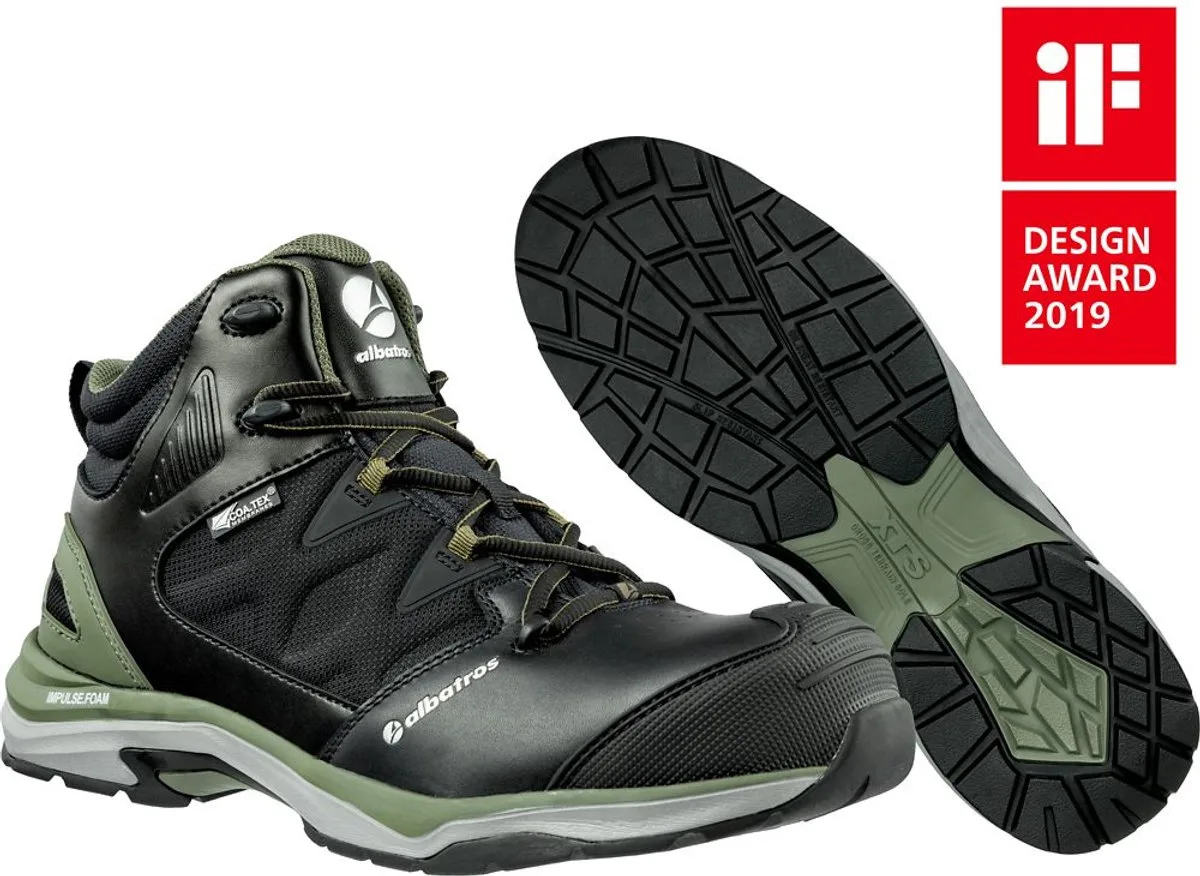 Ultratrail CTX Mid S3 ESD 636220 - Zwart/Olijf van Albatros, Zwart, Olijf, 43 – productafbeelding