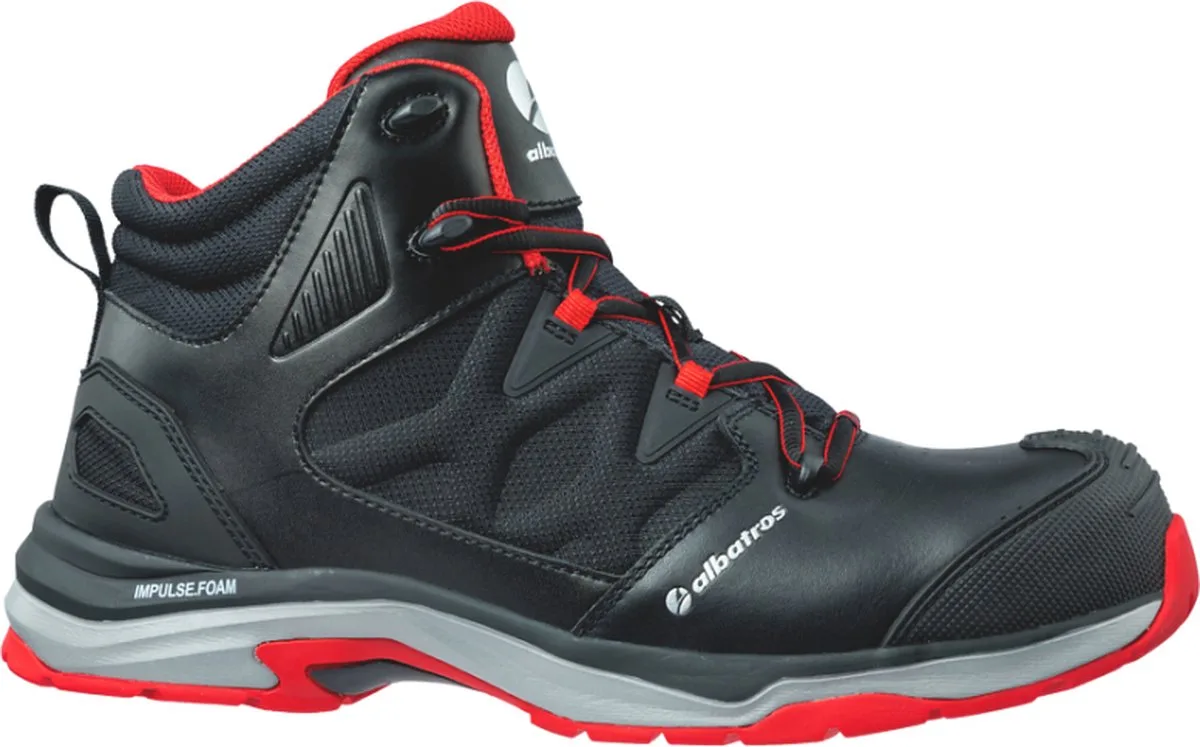 Ultratrail Mid S3 ESD 636200 - Zwart/Rood van Albatros, Zwart, Rood, 46 – productafbeelding