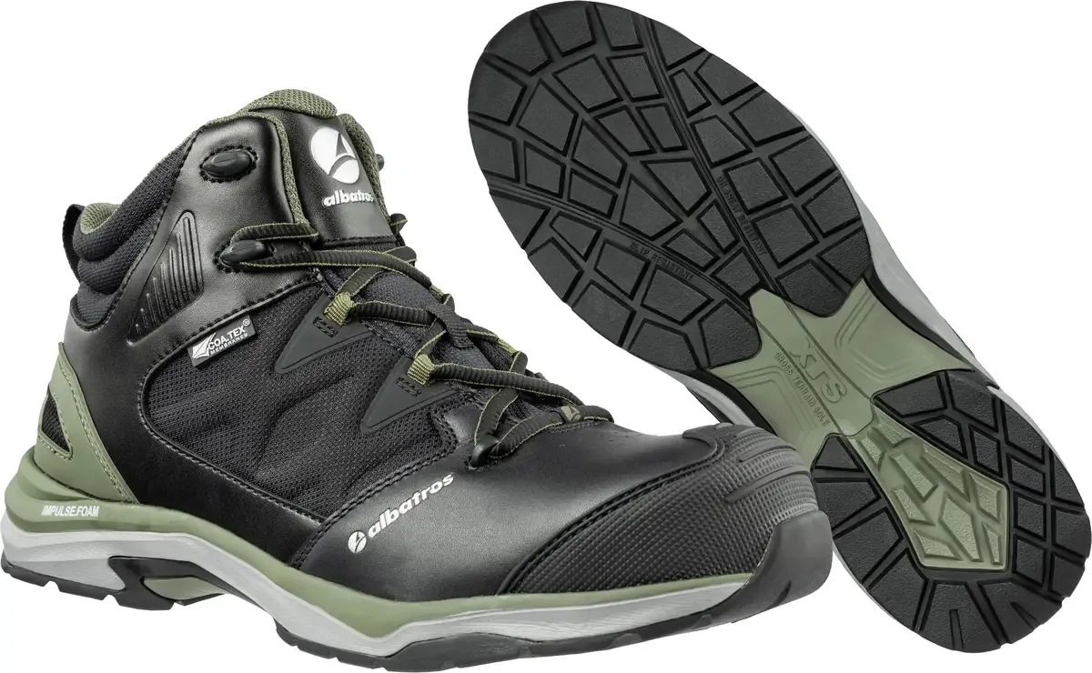 ULTRATRAIL OLIVE CTX MID 636220-45 antistatique (ESD) Chaussures montantes de sécurité S3 Pointure (EU): 45 noir, olive 1 pc(s) de Albatros, Noir, Olijf – image du produit
