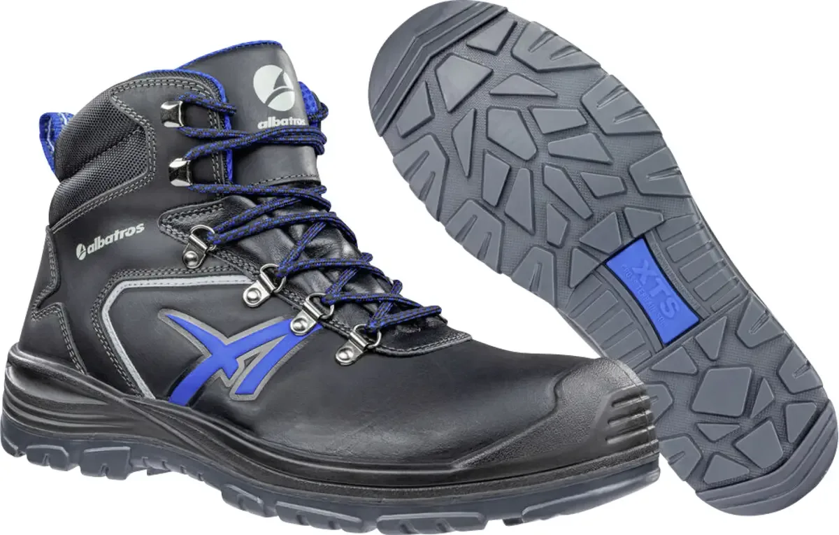 UNIT BAU MID S3S FO SR 631861256000041 Veiligheidsschoenen S3S Schoenmaat (EU): 41 1 paar från Albatros, Svart, Blå – produktbild