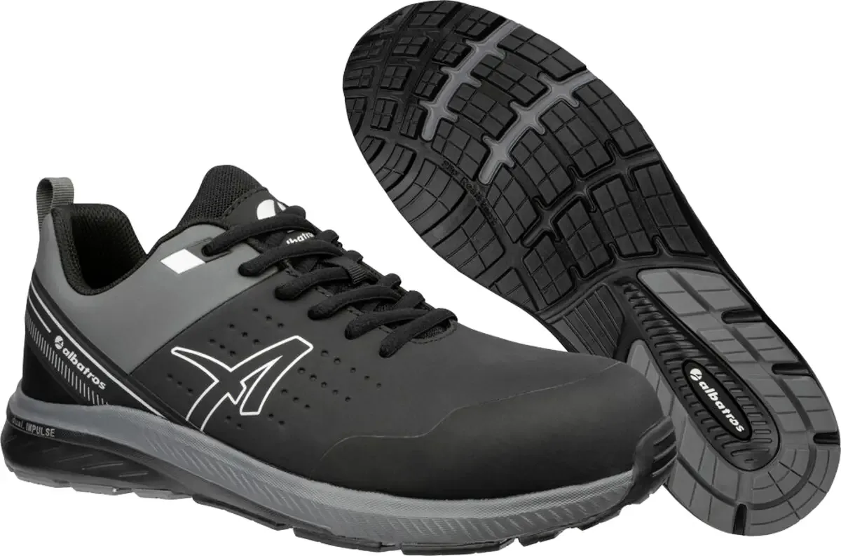 VIGOR 2 IMPULSE BLACK LOW S3S ESD FO HRO SR 646400800000047 Veiligheidsschoenen S3S Schoenmaat (EU): 47 1 paar från Albatros, Grå – produktbild