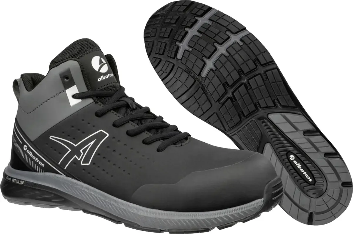 VIGOR 2 IMPULSE BLACK MID S3S ESD FO HRO SR 636400800000038 Veiligheidsschoenen S3S Schoenmaat (EU): 38 1 paar von Albatros, Grau – Produktbild