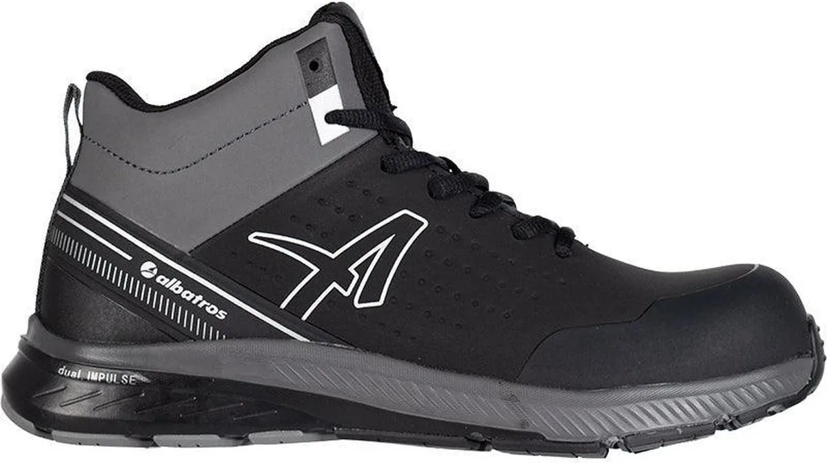 werkschoenen 63640 Vigor 2 impulse black mid S3S ESD FO HRO SR van Albatros, Zwart – productafbeelding