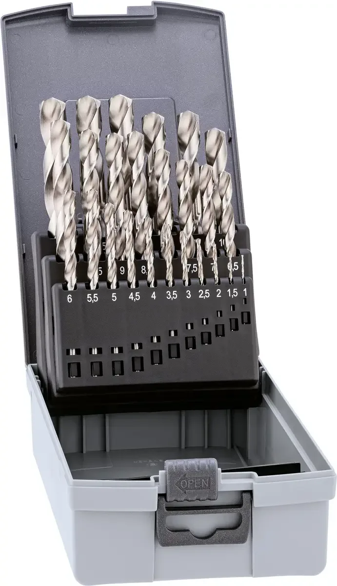 Alpen 0000110325100 Pro KP 25 HSS Metall-Spiralbohrer-Set 25teilig 1 mm, 1.5 mm, 2 mm, 2.5 mm, 3 mm, 3.5 mm, 4 mm, 4.5 mm, 5 mm, 5.5 mm, 6 mm, 6.5 mm, 7 mm de Alpen – image du produit