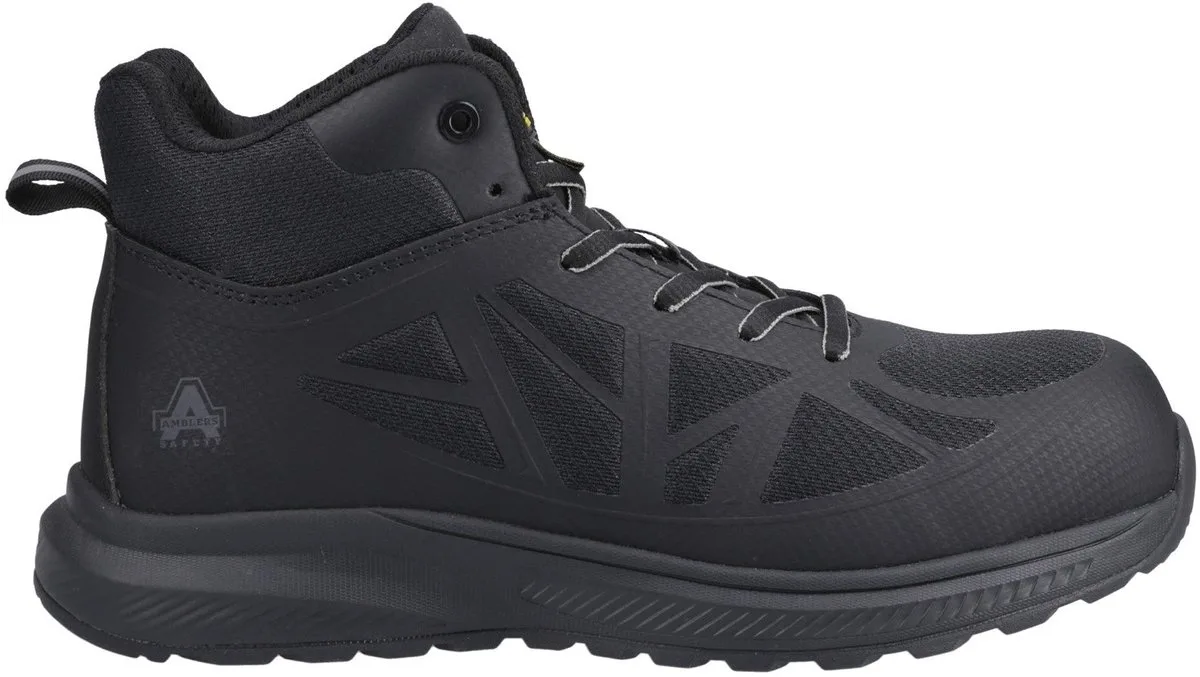 AS722C Relais Veiligheidsschoen S1PL | Zwart - FW Industrial de Amblers Safety, Noir, 38 UK5 – image du produit