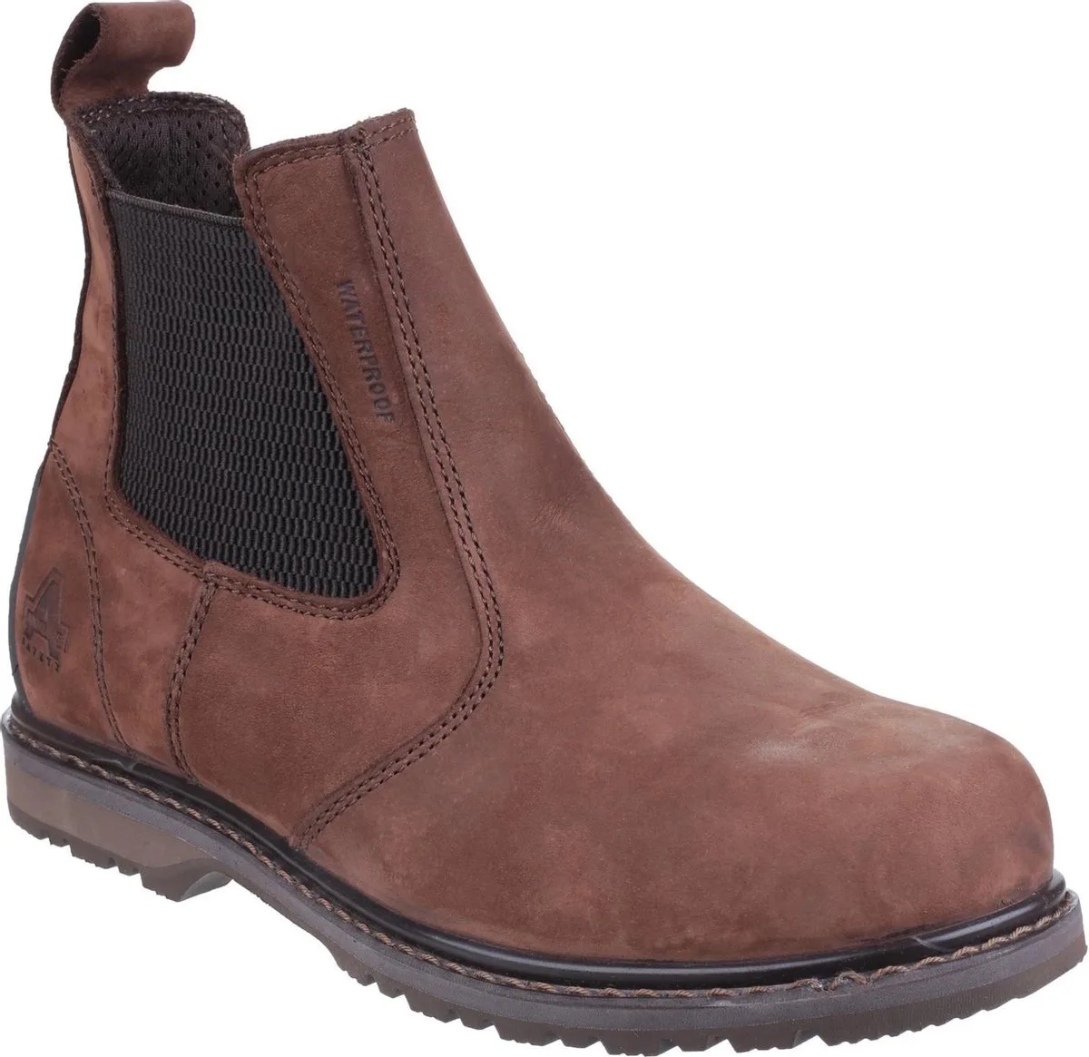 Veiligheidsit-laarzen As148 Sperrin Lightweight Waterproof Pull- ON -dealerlaars WR Hro Sra S3 24187 från Amblers Safety, Brun – produktbild
