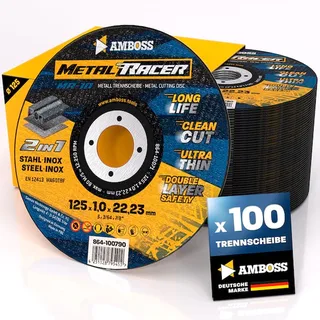100x Amboss Metal Racer Trennscheibe | Ø125 mm - 1 mm - 22.23 mm de Amboss – image du produit 1 sur 3