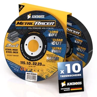 10x Amboss Metal Racer Trennscheibe | Ø115 mm - 1 mm - 22.23 mm de Amboss – image du produit 1 sur 3