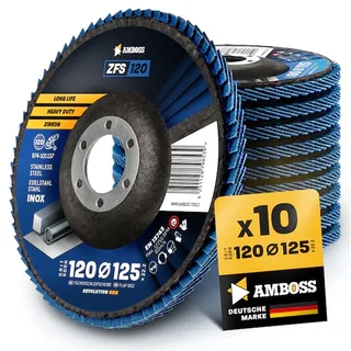 10x Amboss ZFS Fächerschleifscheibe Korn:120 Ø125mm by Amboss – product image 1 of 2