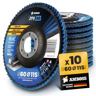 10x Amboss ZFS Fächerschleifscheibe Korn:60 Ø115mm von Amboss – Produktbild 1 von 2