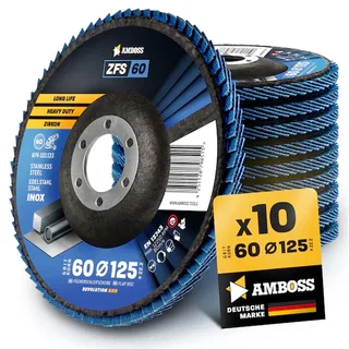 10x Amboss ZFS Fächerschleifscheibe Korn:60 Ø125mm fra Amboss – produktbillede 1 af 2