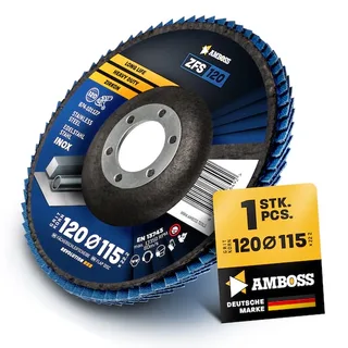 1x Amboss ZFS Fächerschleifscheibe Korn:120 Ø115mm de Amboss – image du produit 1 sur 2