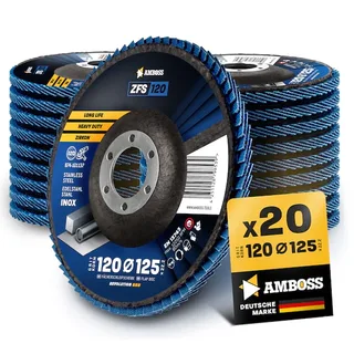 20x Amboss ZFS Fächerschleifscheibe Korn:120 Ø125mm von Amboss – Produktbild 1 von 2