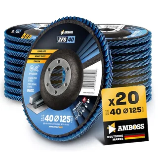 20x Amboss ZFS Fächerschleifscheibe Korn:40 Ø125mm by Amboss – product image 1 of 2