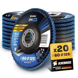 20x Amboss ZFS Fächerschleifscheibe Korn:60 Ø125mm von Amboss – Produktbild 1 von 2