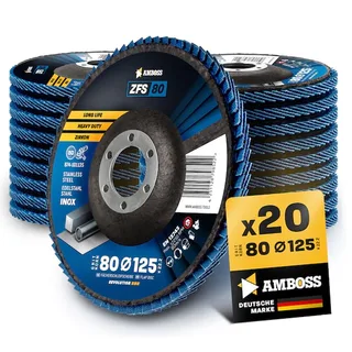 20x Amboss ZFS Fächerschleifscheibe Korn:80 Ø125mm de Amboss – image du produit 1 sur 2
