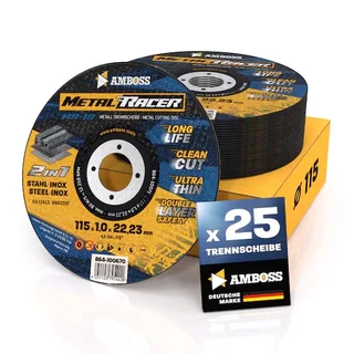 25x Amboss Metal Racer Trennscheibe | Ø115 mm - 1 mm - 22.23 mm von Amboss – Produktbild 1 von 3