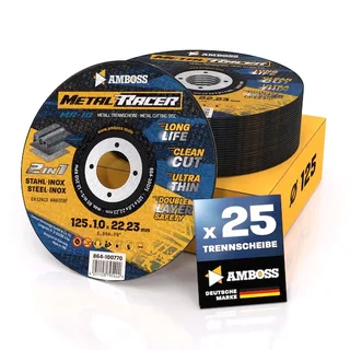 25x Amboss Metal Racer Trennscheibe | Ø125 mm - 1 mm - 22.23 mm de Amboss – image du produit 1 sur 3