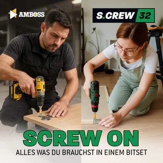 32-tlg. Amboss Werkzeuge Bitset mit Kegelsenker und Magnetbithalter von Amboss – Produktbild 2 von 5