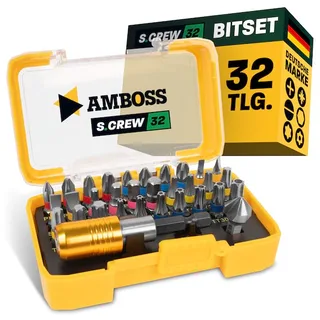 32-tlg. Amboss Werkzeuge Bitset mit Kegelsenker und Magnetbithalter von Amboss – Produktbild 1 von 5