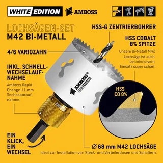 BiMetall M42 Lochsäge 68 mm mit Schnellwechselaufnahme ARC de Amboss – image du produit 4 sur 4