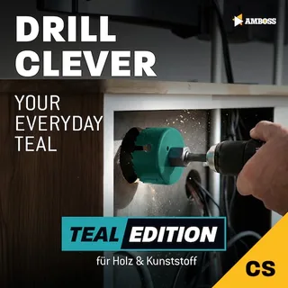 CS Teal Edition Lochsägen Set 11-tlg. Ø 22-68 mm - präzise Lochsäge Holz, Kunststoff & Plattenwerkstoffe från Amboss – produktbild 2 av 5
