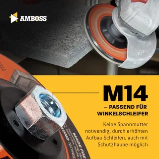 Diamant Fächerschleifscheibe 115mm K120 M14 från Amboss – produktbild 5 av 5