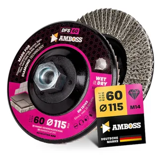 Diamant Fächerschleifscheibe 115mm K60 M14 by Amboss – product image 1 of 5