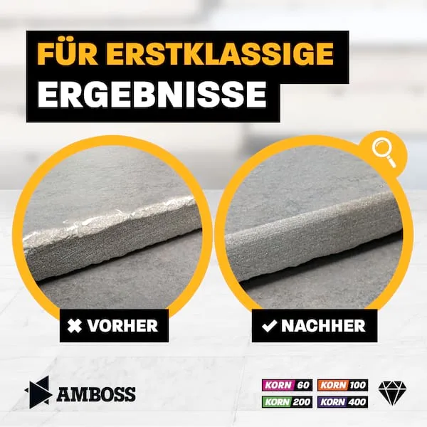 Diamant Schleifpad Set Korn 60-400 van Amboss – productafbeelding 4 van 5
