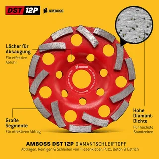 DST 12P Diamant Schleiftopf Ø 125 mm x 22.23 från Amboss – produktbild 3 av 5