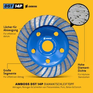 DST 14P Diamant Schleiftopf Ø 125 mm x 22.23 från Amboss – produktbild 3 av 5