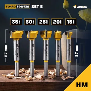 Forstnerbohrer Set 5‑tlg från Amboss – produktbild 3 av 5